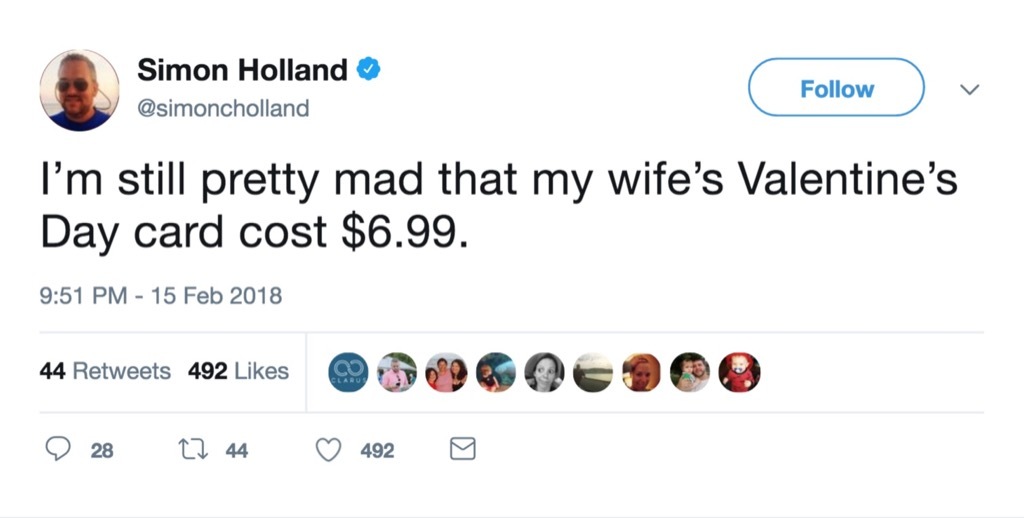 Simon Holland funniest celebrity marriage tweets