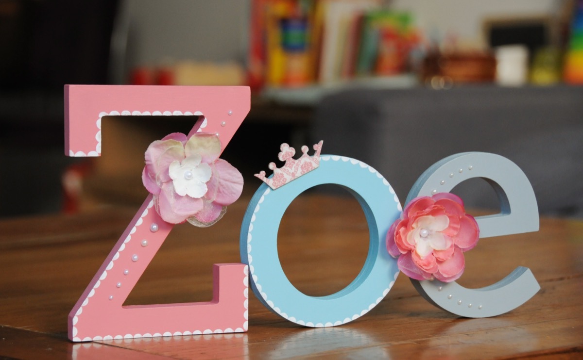 Zoe Wooden Letters