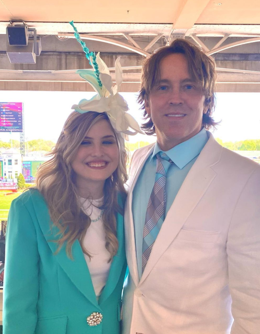 Dannielynn and Larry Birkhead ahead of the 2021 Kentucky Derby