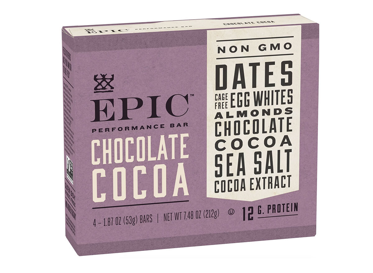 epic chocolate cocoa protein bar