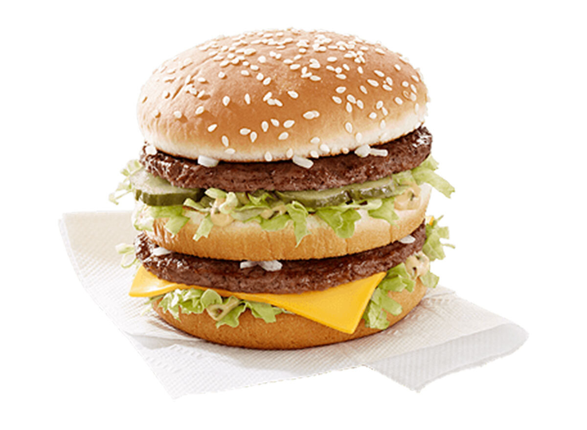 Big mac on napkin