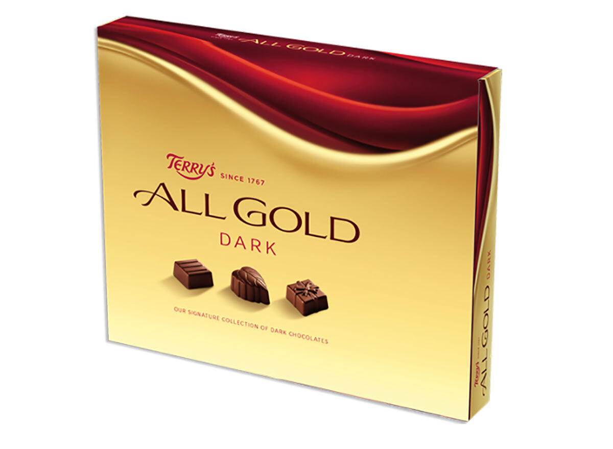 box of terrys all gold dark chocolates