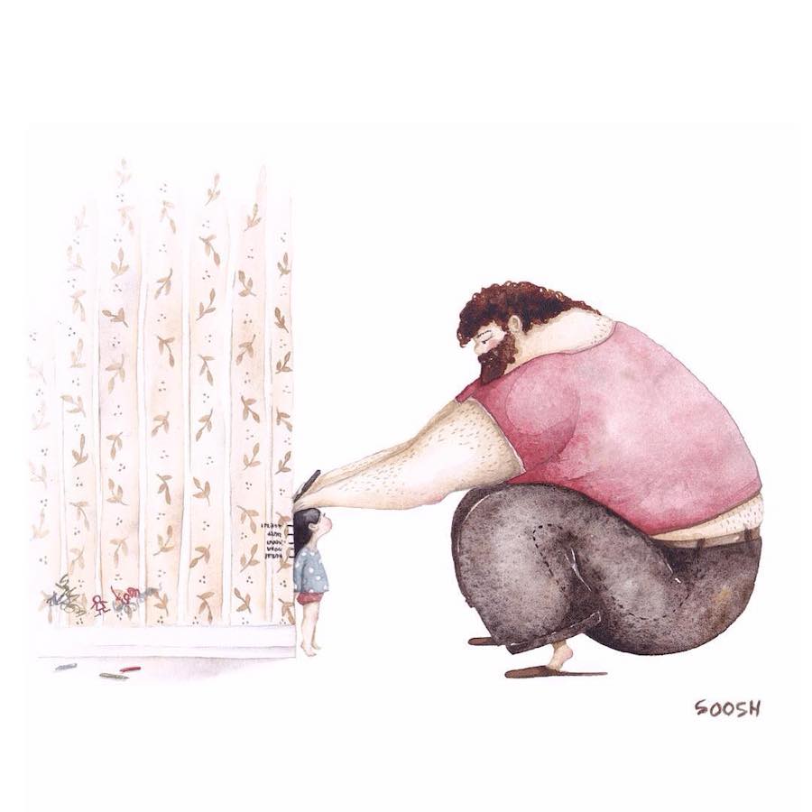 #9 | Heartwarming Father-Daughter Illustrations By Soosh | Her Beauty