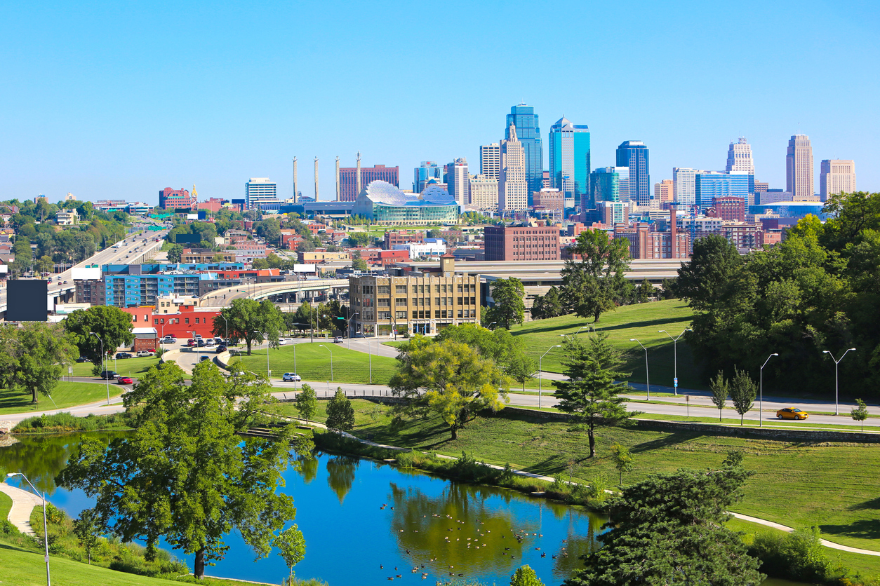 The skyline of Kansas City, Missouri