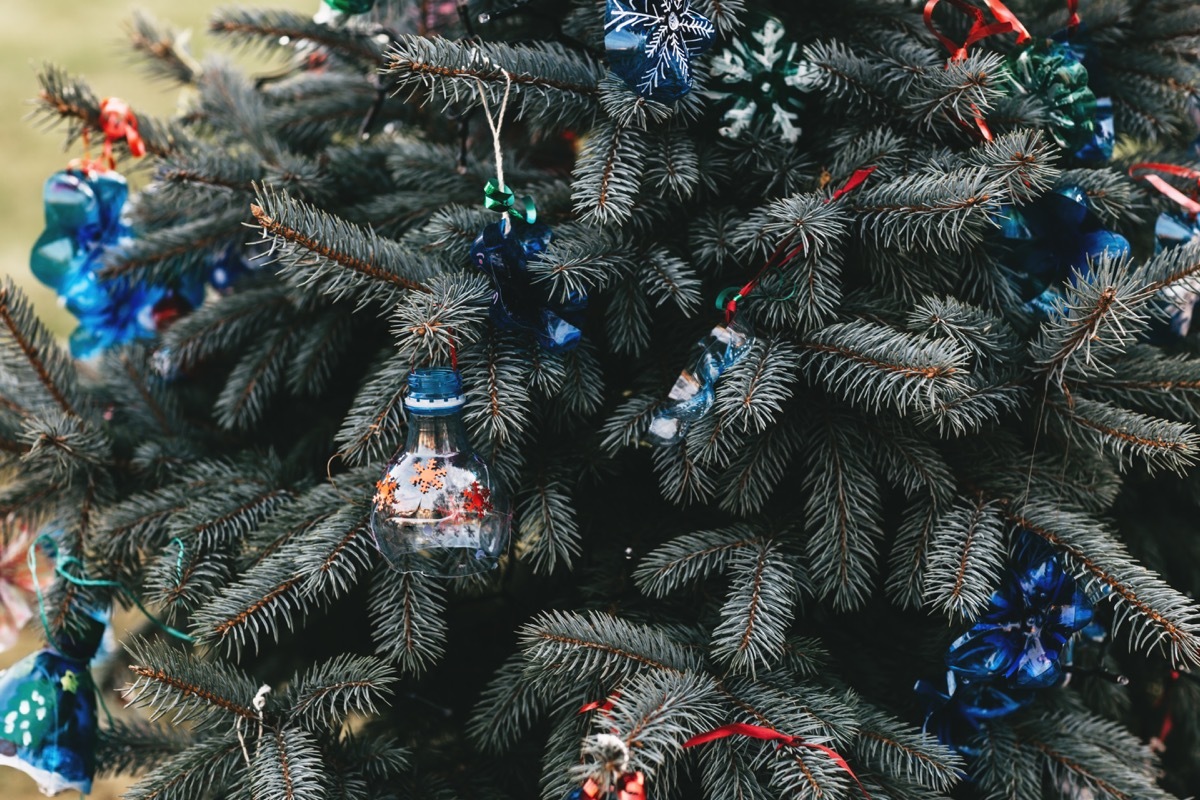 DIY Handmade Christmas Ornaments Water Bottle Second Uses