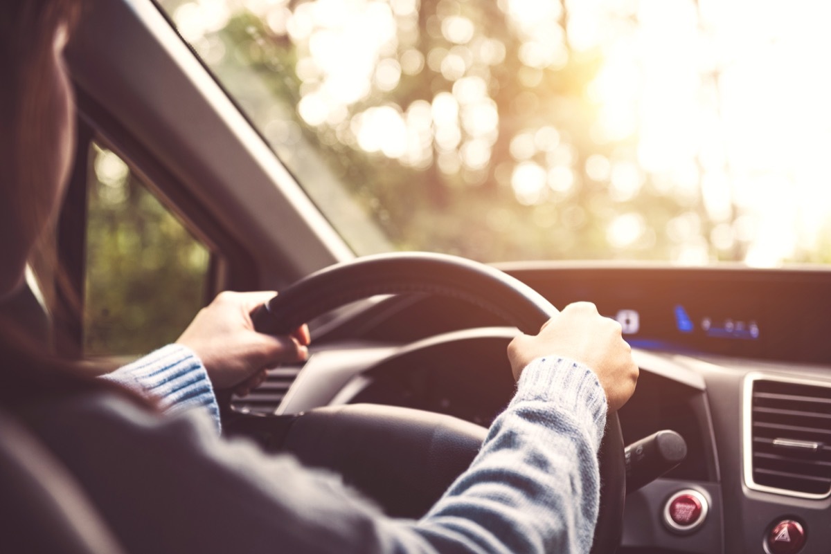 Woman driving