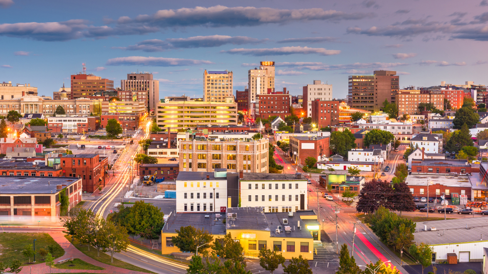 The skyline of Portland, Maine