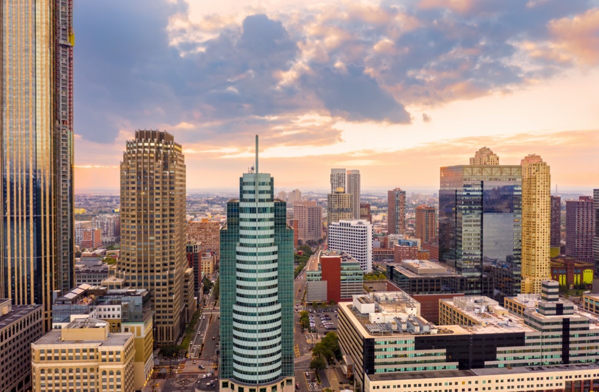 cityscape photo of buildings in downtown Jersey City, New Jersey