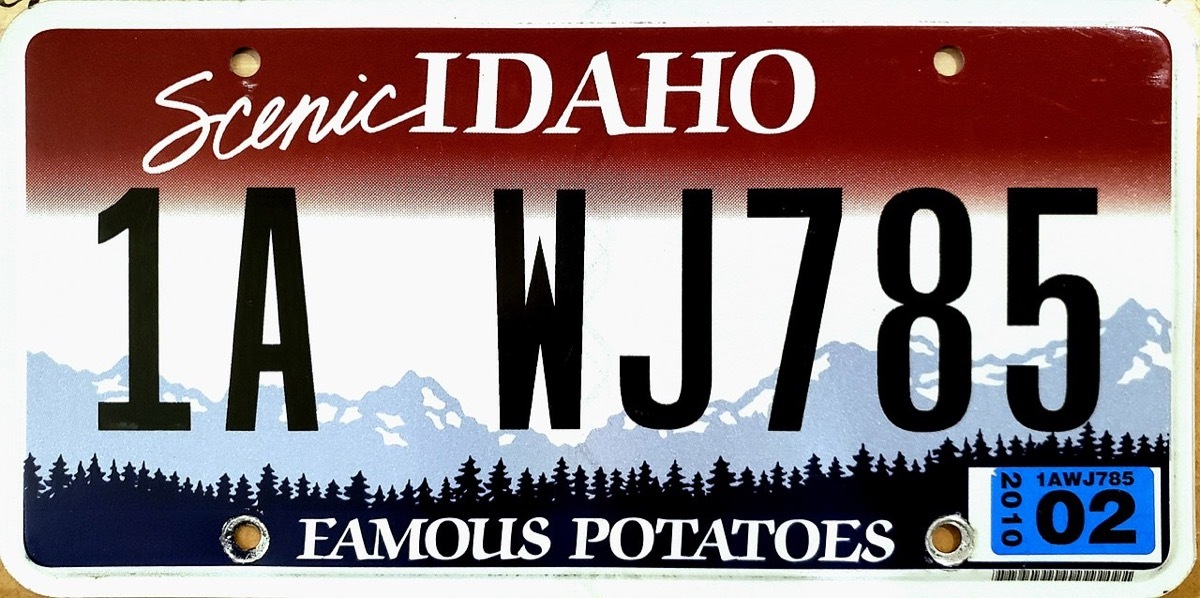 idaho state license plate