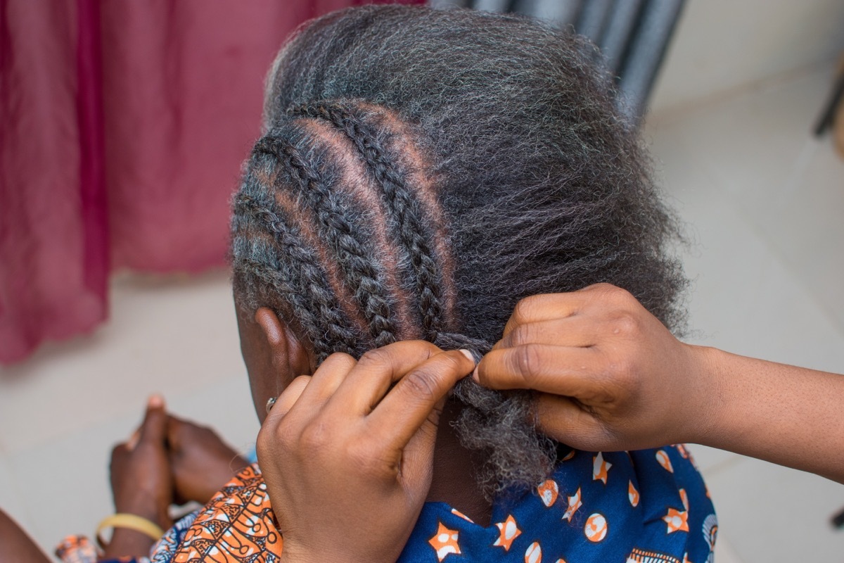 Braided Gray Hair