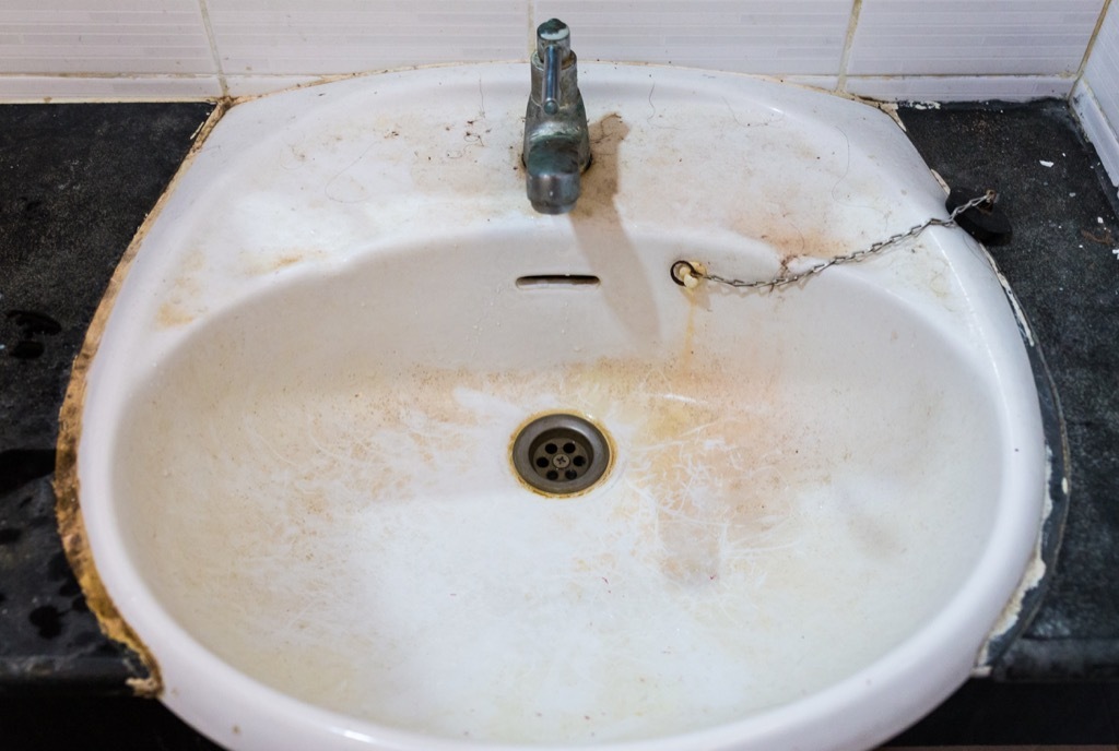 Dirty bathroom sink