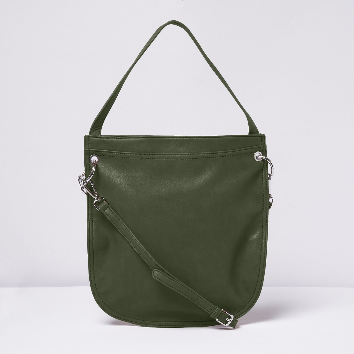 green top handle purse