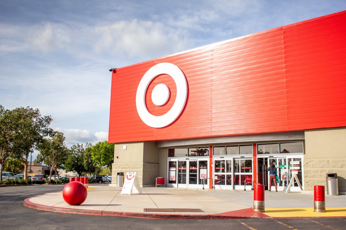 target store front with blue sky