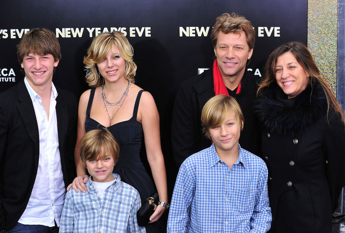 Jesse Bon Jovi, Romeo Jon Bon Jovi, Stephanie Rose Bon Jovi, Jacob Hurley, Jon Bon Jovi and Dorothea Hurley in 2011