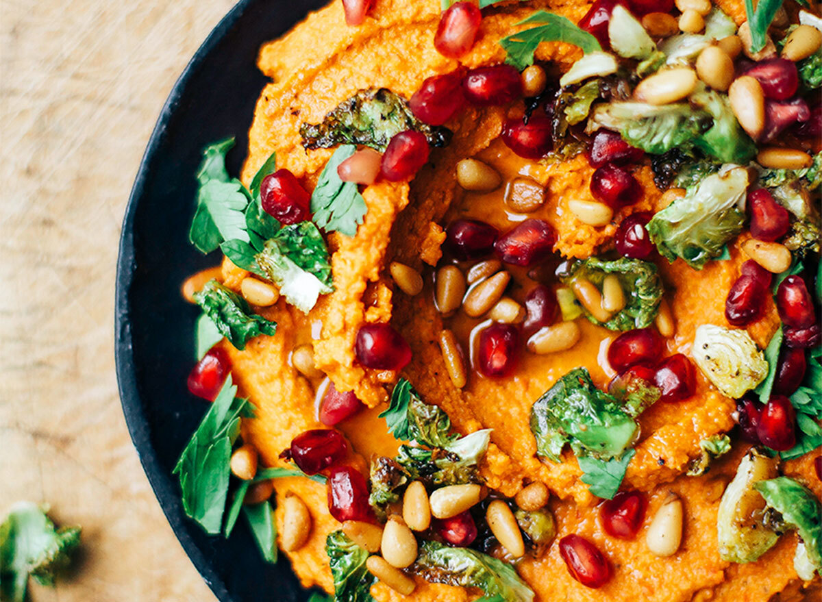 carrot chickpea harissa dip