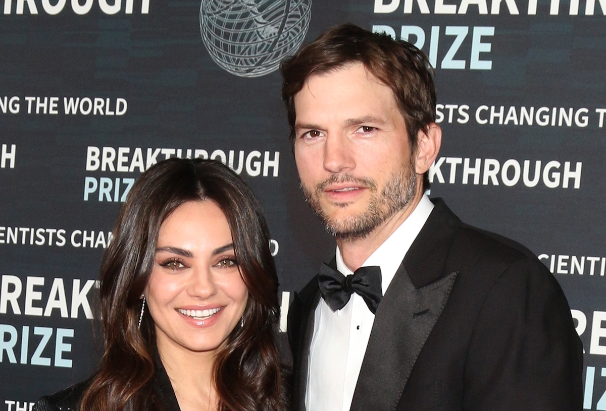 Mila Kunis and Ashton Kutcher at the Breakthrough Prize Ceremony in 2023