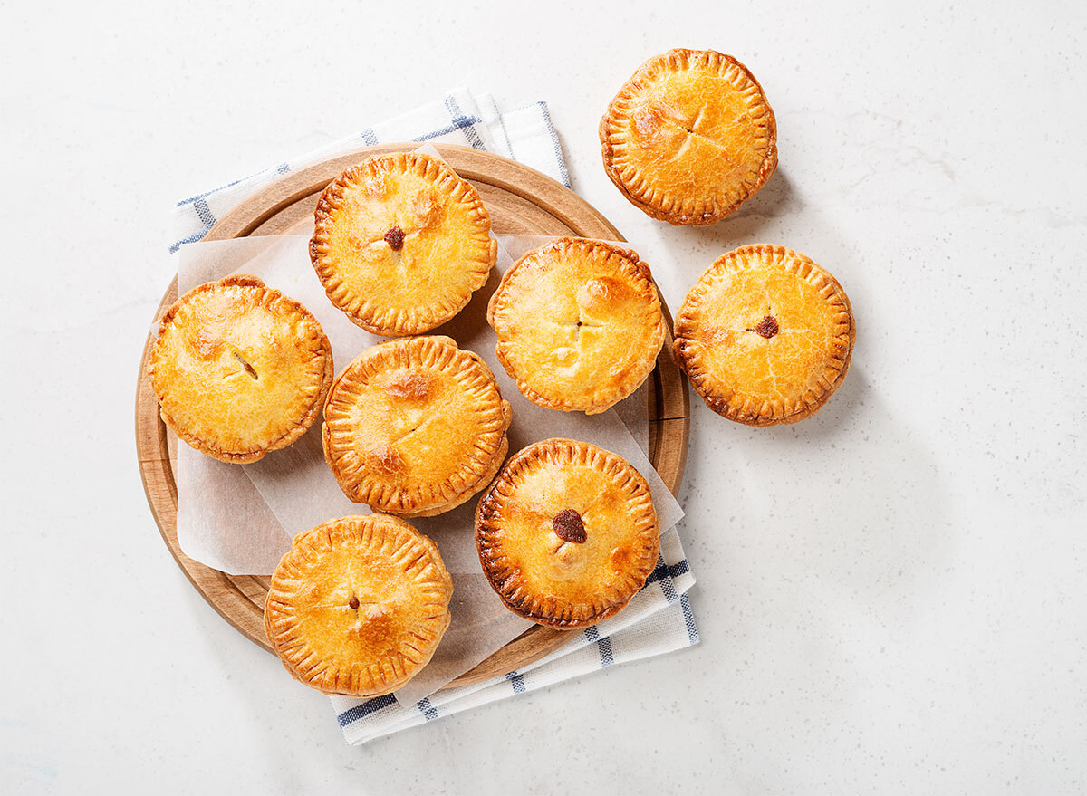 mini pies on a serving plate