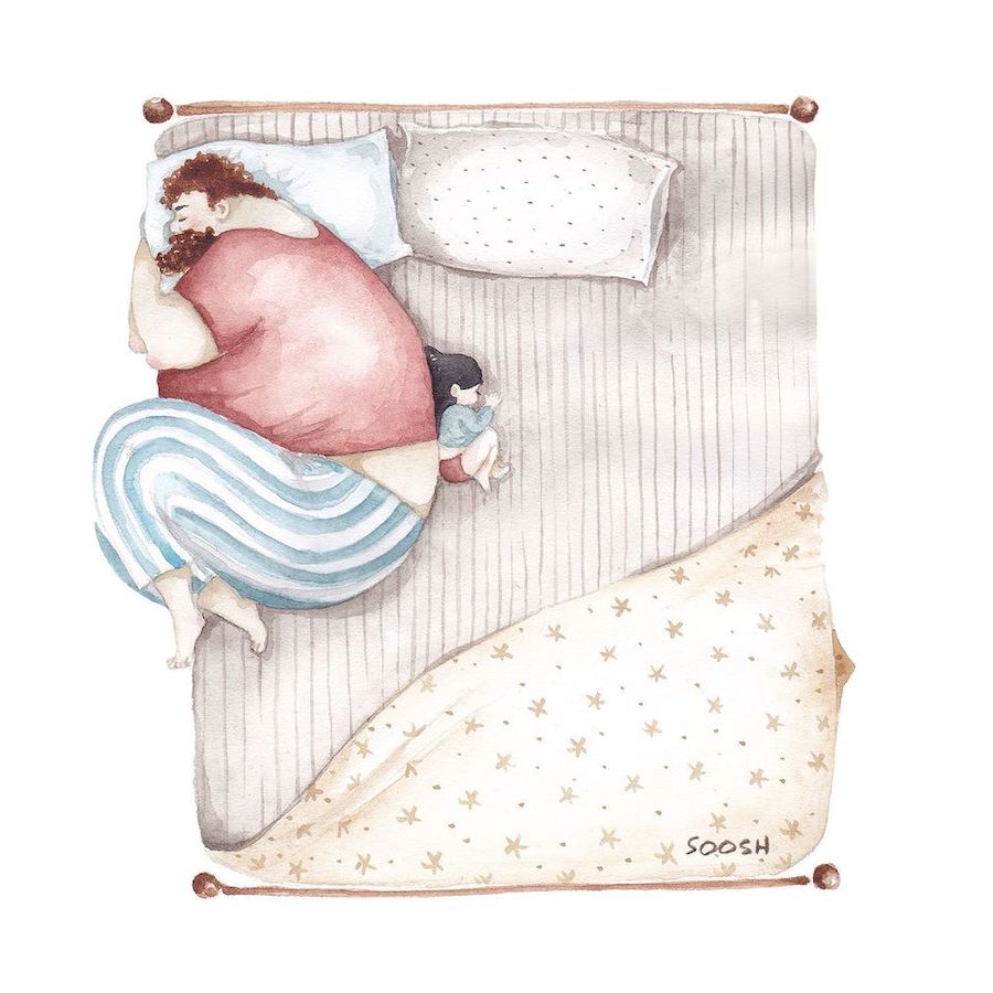 #1 | Heartwarming Father-Daughter Illustrations By Soosh | Her Beauty