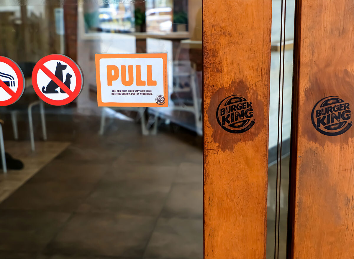 burger king glass doors