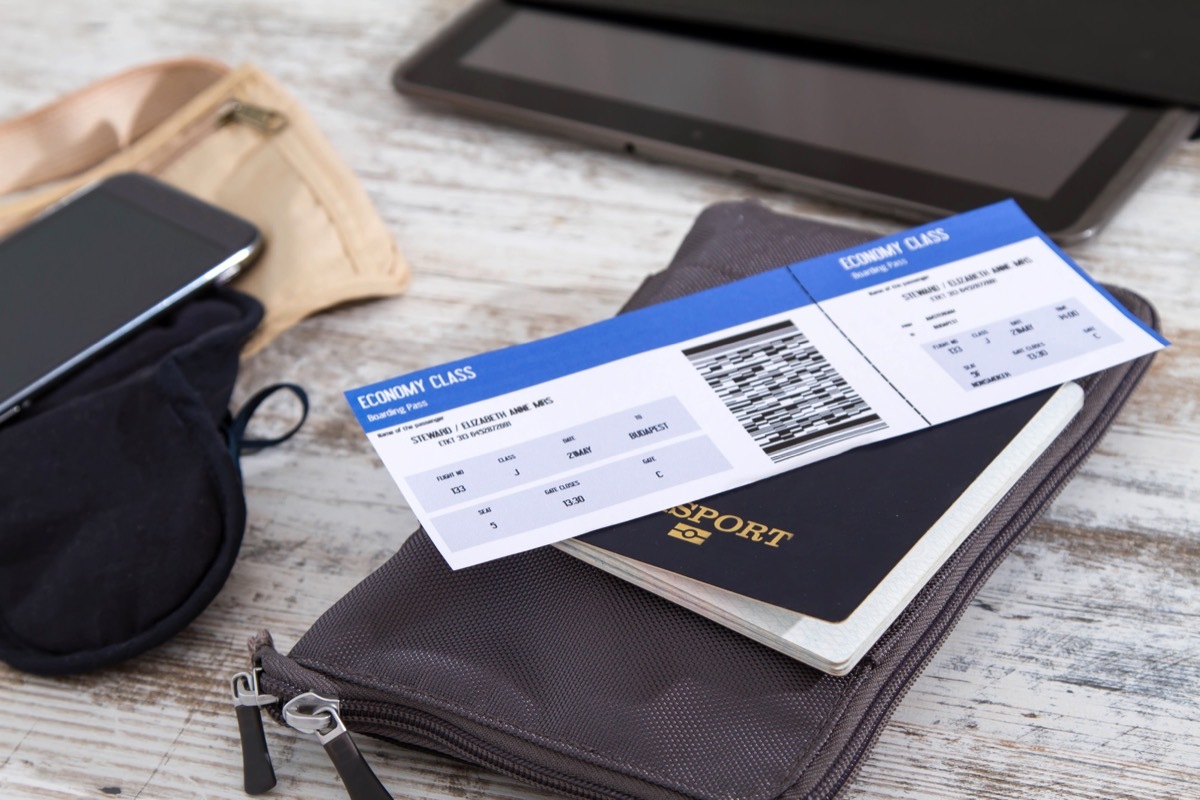 boarding pass and passport