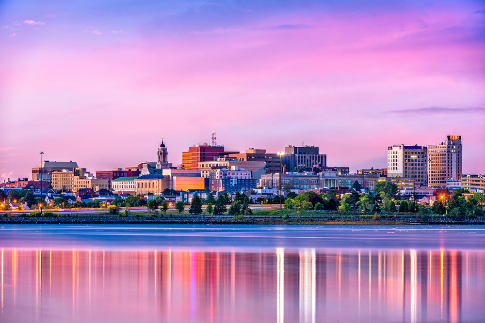 The skyline of Portland, Maine