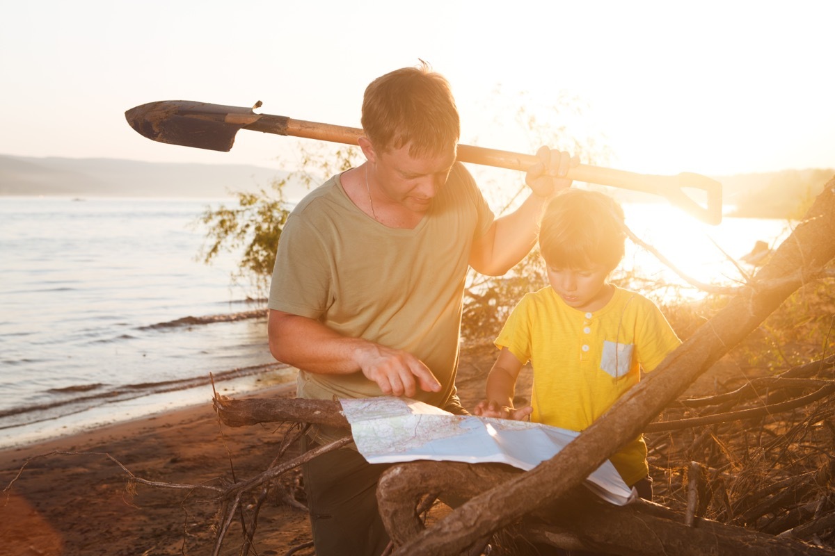 Father son scavenger hunt