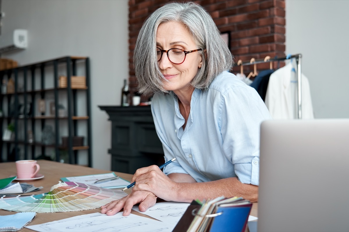 woman with long bob